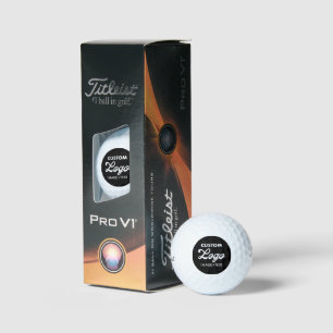 3 x Custom Logo Photo Titleist Pro V1 Golf Balls