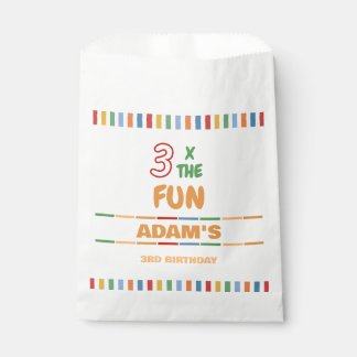 3 X The Fun Colourful Birthday Favour Bag