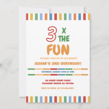 3 X The Fun Colourful Birthday