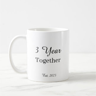 3 Year Anniversary Mug – First Wedding Anniversary