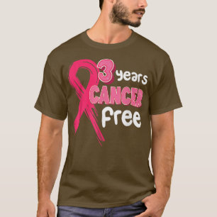 3 Year Breast Cancer Free Pink Breast Cancer Survi T-Shirt