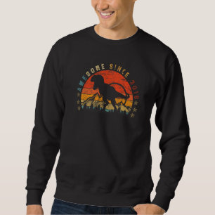 3 Year Old  Awesome Since 2019 3rd Birthday Dinosa Sweatshirt