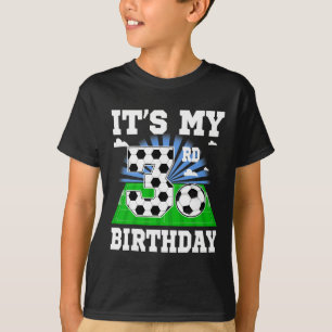 3 Year Old Boy It's My 3rd Birthday Soccer Theme P T-Shirt