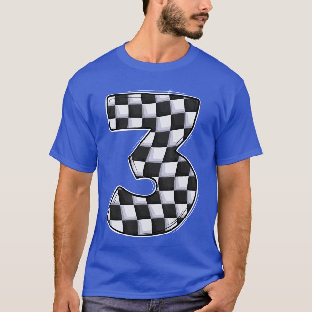 3 year old pit crew Boy racing 3rd birthday race c T-Shirt (Front)