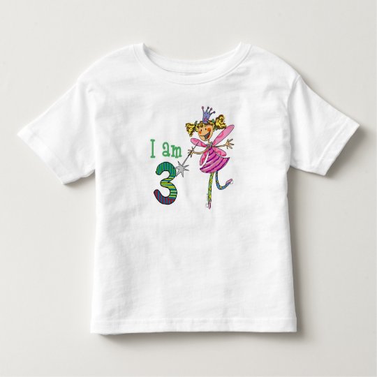 3 year old princess fairy toddler t-shirt