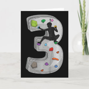 3 Year Old Rock Climbing 3rd Birthday Adventures C Card