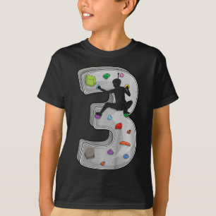 3 Year Old Rock Climbing 3rd Birthday Adventures C T-Shirt