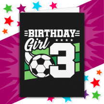 3 Year Old Soccer Football Party 3rd Birthday Girl