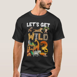 3 Year Old Zoo Birthday Safari Jungle Animal 3rd B T-Shirt