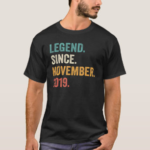 3 Years Old  3rd Birthday Boy Legend Since Novembe T-Shirt