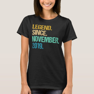 3 Years Old Awesome Since November 2019 3rd Birth T-Shirt
