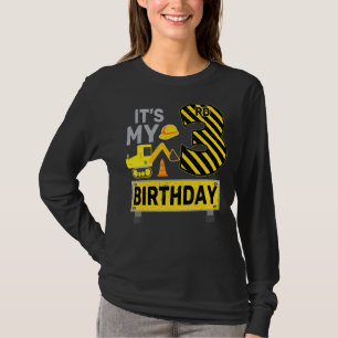 3 Years Old Boy It's My 3rd Birthday Construction  T-Shirt