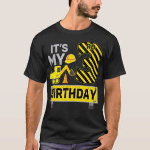 3 Years Old Boy It's My 3rd Birthday Construction  T-Shirt