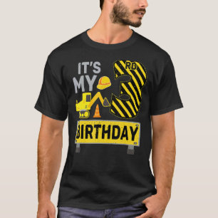 3 Years Old Boy It's My 3rd Birthday Construction T-Shirt