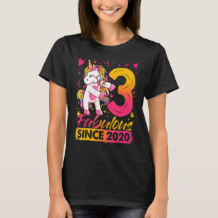 3 Years Old Flossing Unicorn Gifts 3rd Birthday Gi T-Shirt
