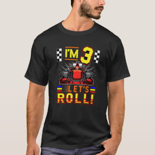 3 Years Old Formula Race Car 3rd Birthday T-Shirt
