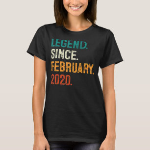 3 Years Old Gift Legend Since February 2020 3rd Bi T-Shirt