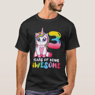 3 Years Old Girl Cute Unicorn 3Rd Birthday Classic T-Shirt