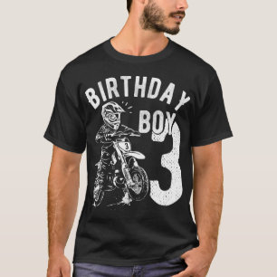 3 years old kid - Birthday boy - Dirt bike - Motor T-Shirt