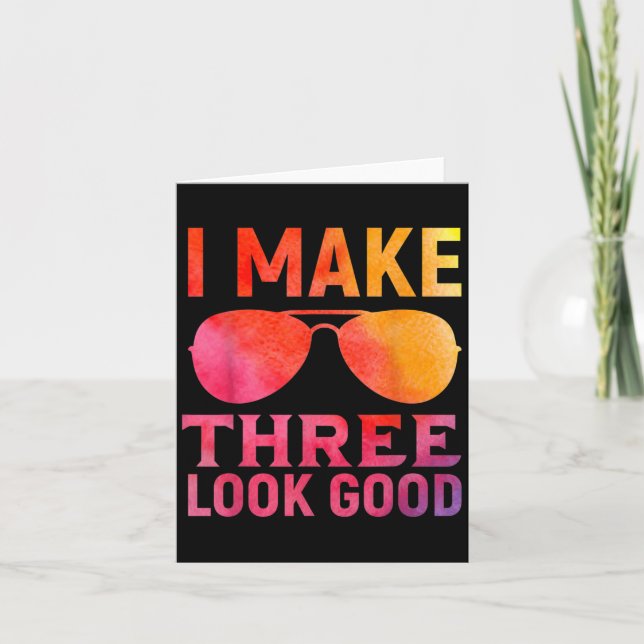 3 Years Old Kids Birthday Quote Graphics Funny 3rd Card (Front)