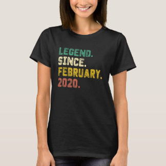 3 Years Old   Legend Since February 2020 3rd Birth T-Shirt