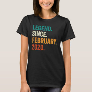 3 Years Old Legend Since February 2020 3rd Birthd T-Shirt