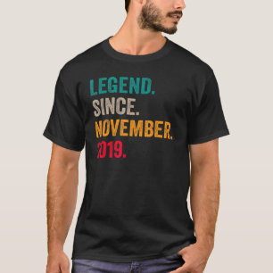 3 Years Old Legend Since November 2019 3rd Birthd T-Shirt