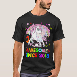 3 Years Old Unicorn Cutie 3rd Birthday Unicorn Par T-Shirt