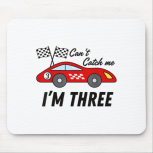 3 Yr Old Race Car Exotic Car Birthday Cant Catch M Mouse Pad