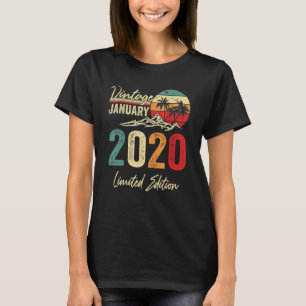 3 Yr Old Vintage January 2020  3rd Birthday T-Shirt
