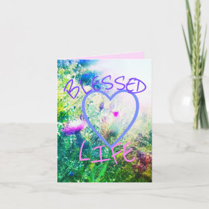 3BLESSED PETITE CARTE DE VOEUX De la VIE VERDE