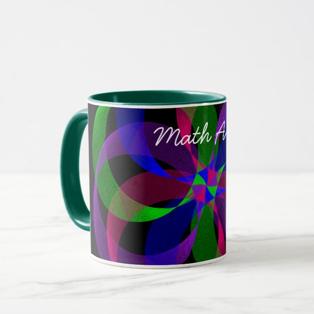 3D 2D Hybrid Geometric Coffee Mug (Front Left)