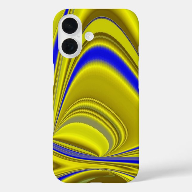 3D Abstract in Gold Yellow Blue Green Case-Mate iPhone Case (Back)