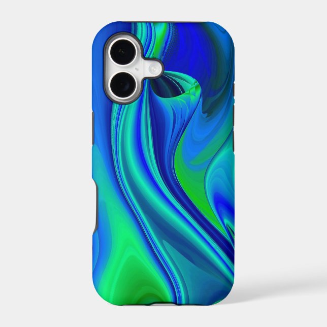 3D Abstract in green blue purple (Back)