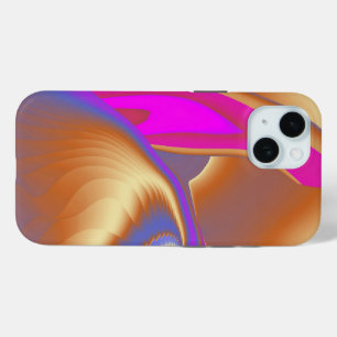3D Abstract Rainbow Art iPhone 15 Case
