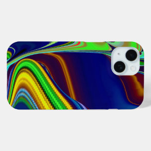 3D Abstract Rainbow Art iPhone 15 Case