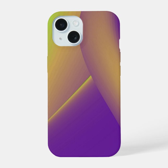 3D Abstract Rainbow Art iPhone 15 Case (Back)