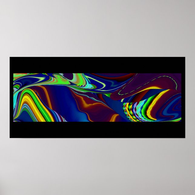 3D Abstract Rainbow Art Poster (Front)