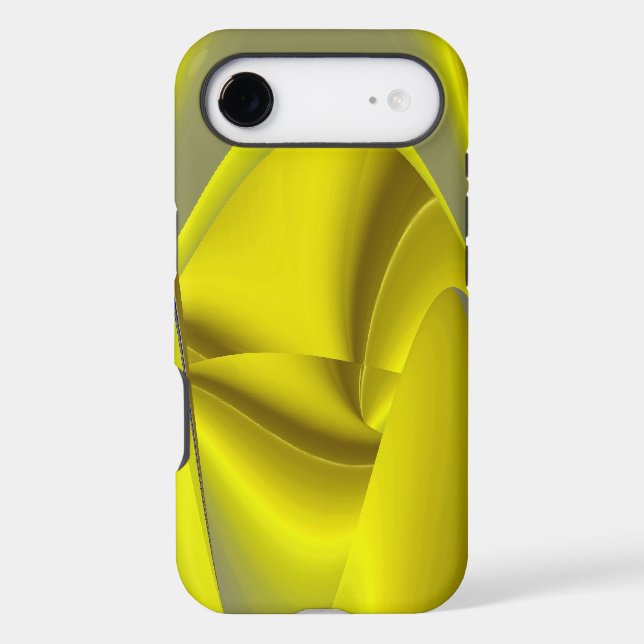 3D Abstract Rainbowart in Gold Yellow Blue (Back)