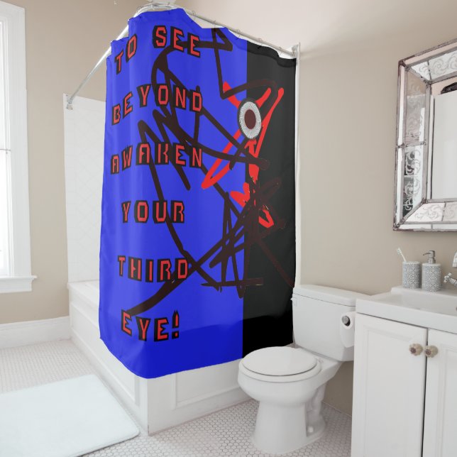 3D ABSTRACT Shower Curtain (In Situ)