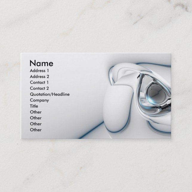3d_abstract_white-1920x1080, Name, Address 1, A... Business Card (Front)