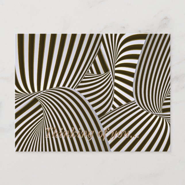 3D Abstracts Thinking Of You Postcard (Front)