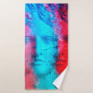 3d anaglyph effect. Covid-mutants. David Apollo. G Bath Towel