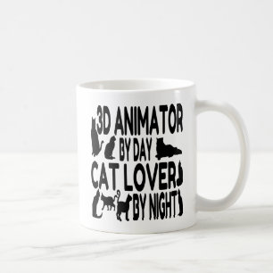 3D Animator Loves Cats Coffee Mug