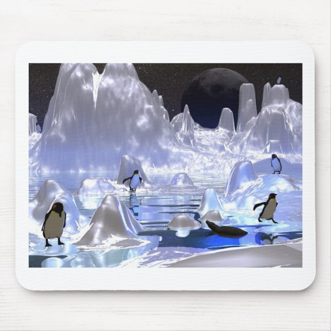 3d art penguin holiday mouse pad (Front)