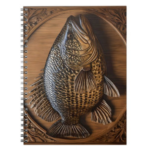 3D Australian Murray Cod Textured Print,  Notebook