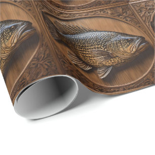 3D Australian Murray Cod Textured Print,  Wrapping Paper