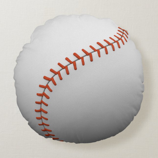 3D baseball ball Round Pillow (Front)