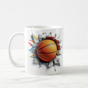 3d basketball mug wrap, 3d mug design