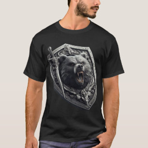 3d Bear Shield  T-Shirt